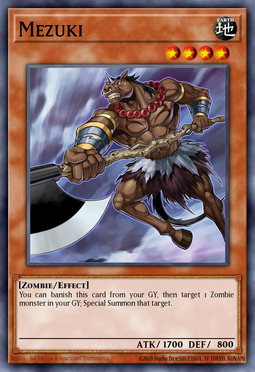 Mezuki Yu-Gi-Oh card