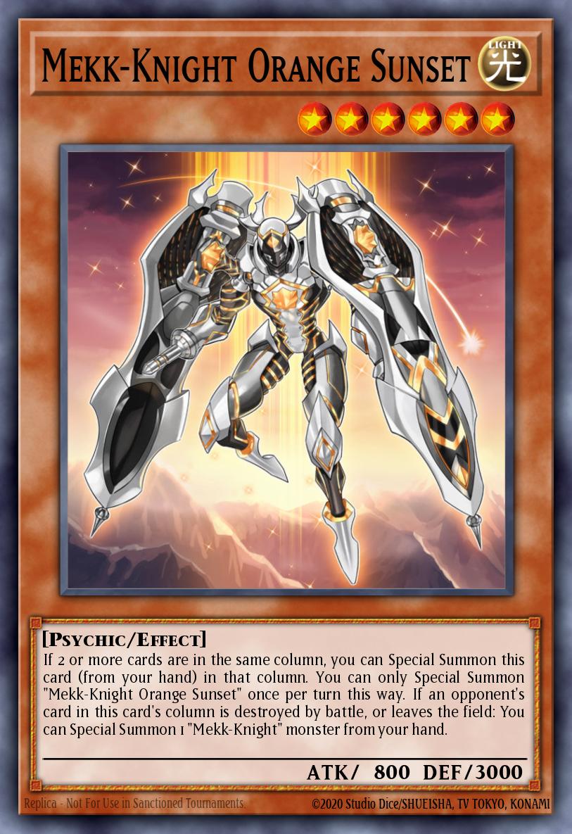 Mekk-Knight Orange Sunset Yu-Gi-Oh card
