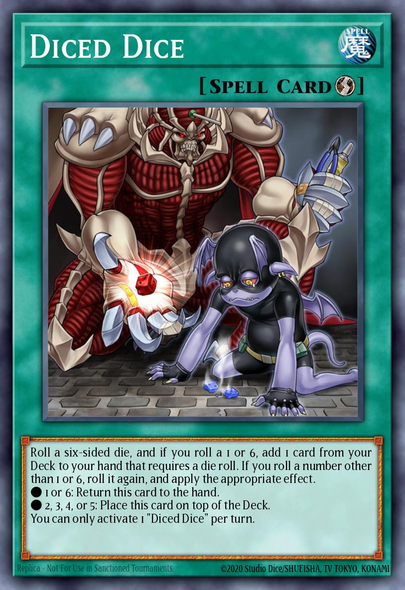 Diced Dice Yu-Gi-Oh card