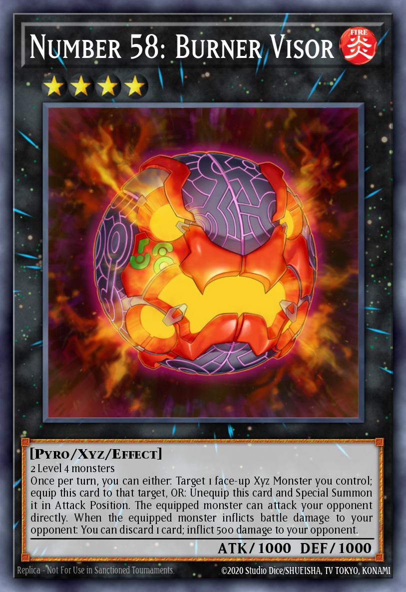 Number 58: Burner Visor Yu-Gi-Oh card