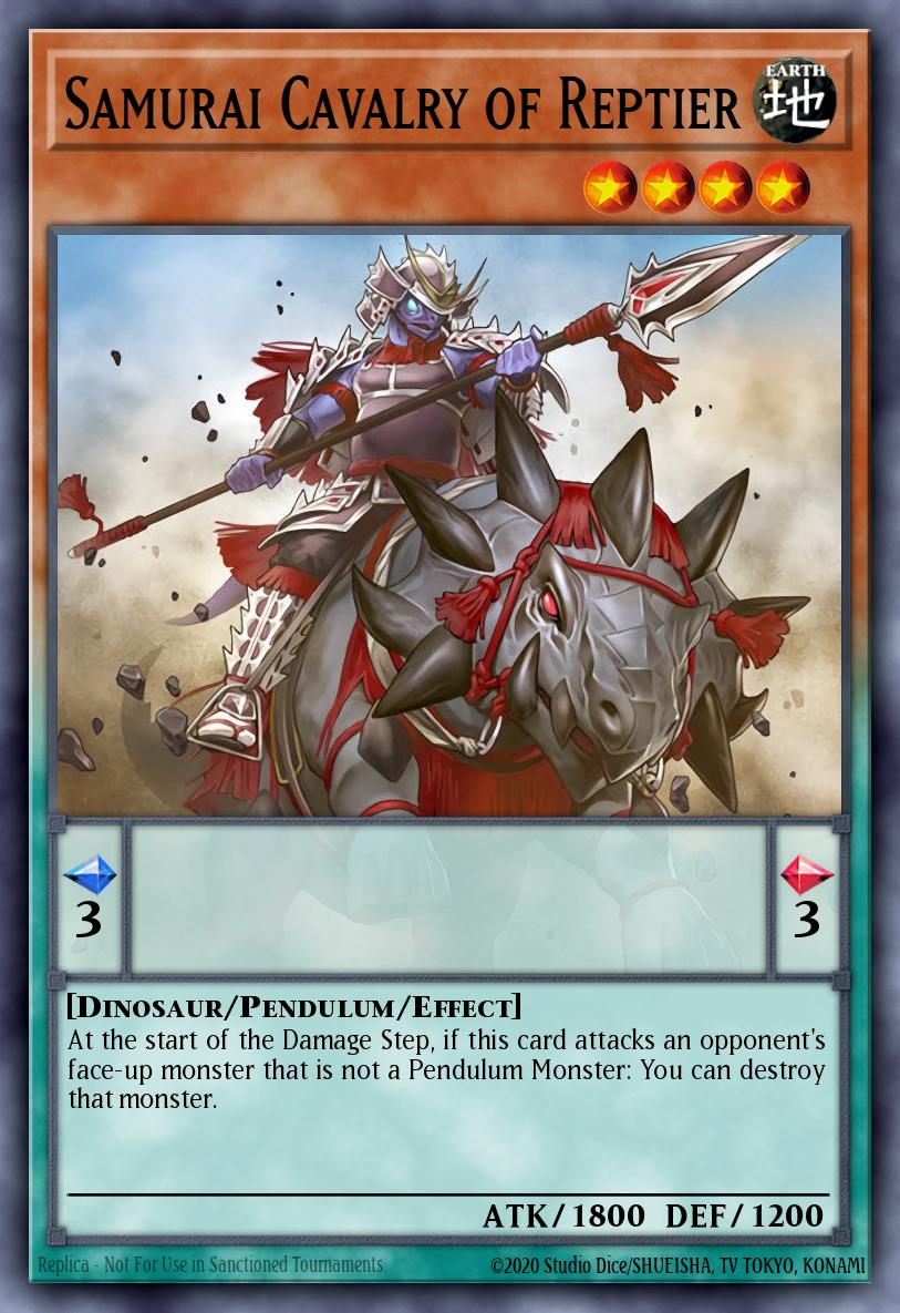 Samurai Cavalry of Reptier Yu-Gi-Oh card