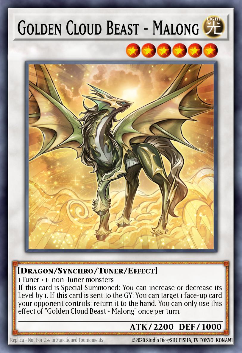 Golden Cloud Beast - Malong Yu-Gi-Oh card