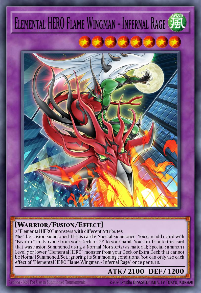 Elemental HERO Flame Wingman - Infernal Rage Yu-Gi-Oh card