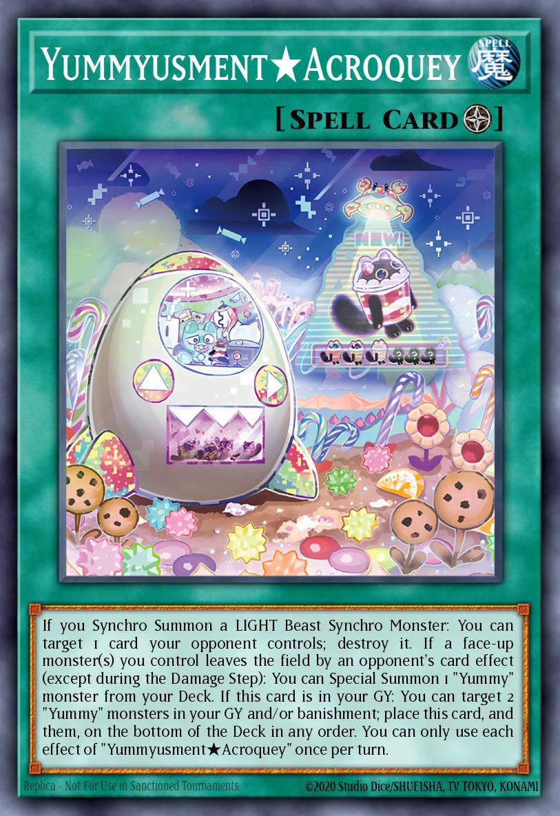 Yummyusment★Acroquey Yu-Gi-Oh card