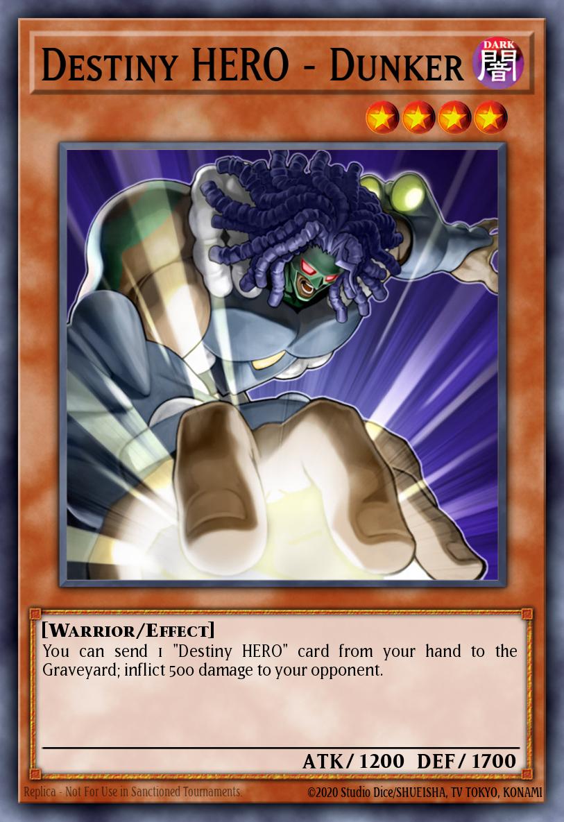 Destiny HERO - Dunker Yu-Gi-Oh card