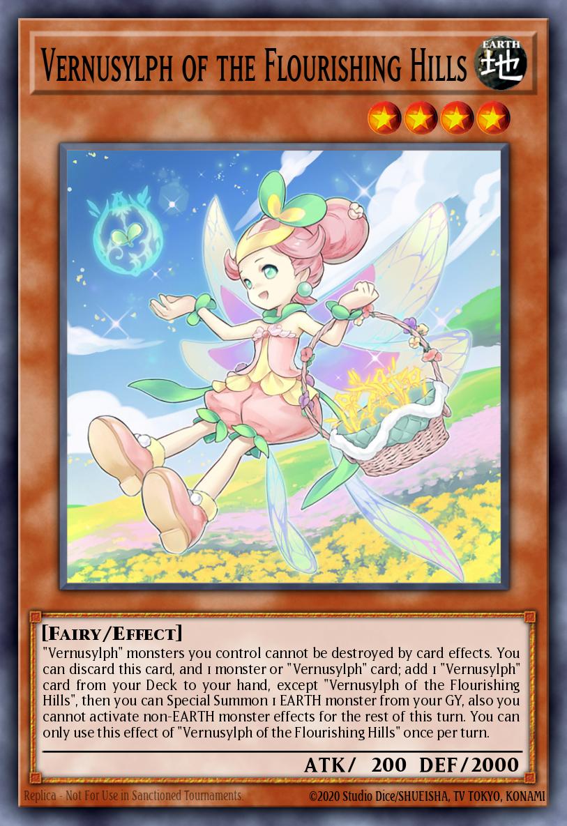 Vernusylph of the Flourishing Hills Yu-Gi-Oh card