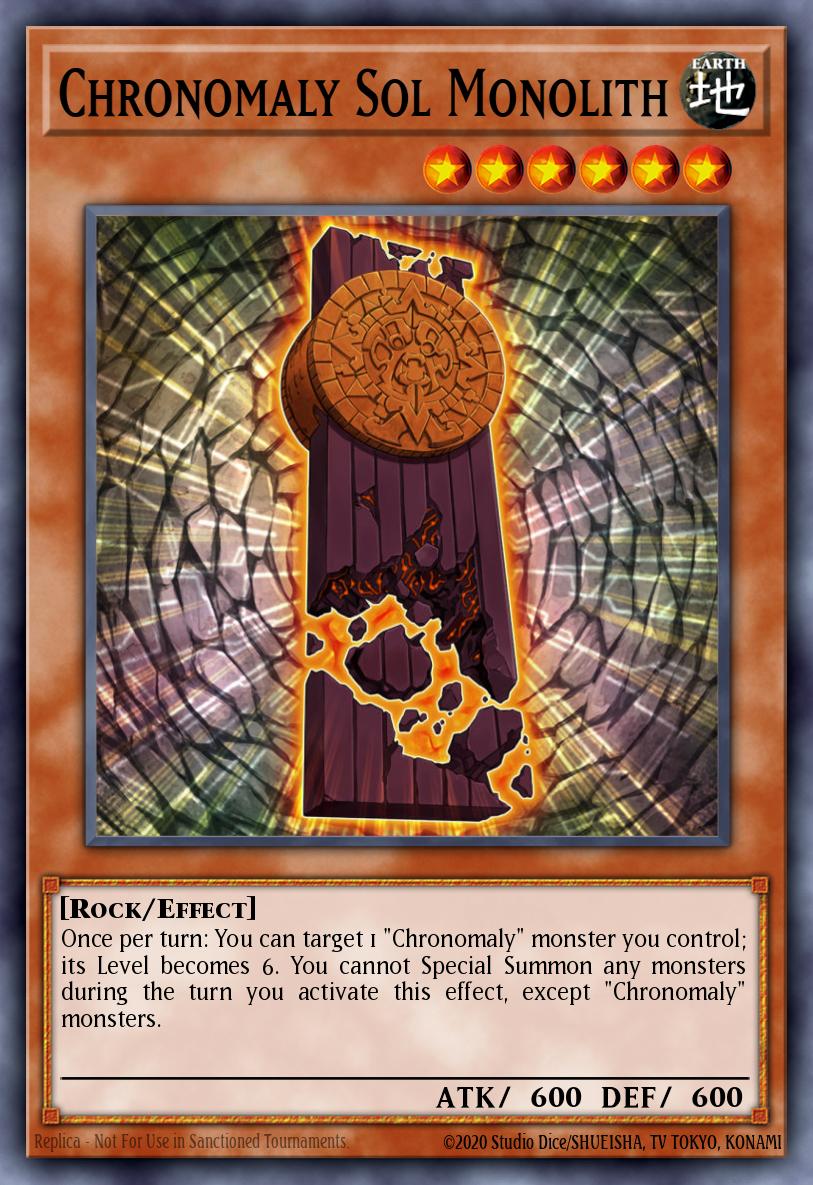Chronomaly Sol Monolith Yu-Gi-Oh card