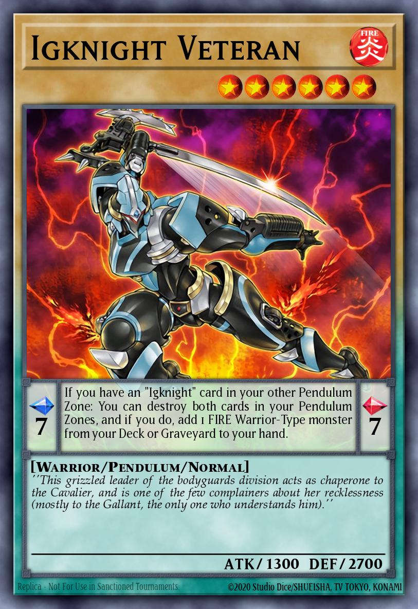 Igknight Veteran Yu-Gi-Oh card