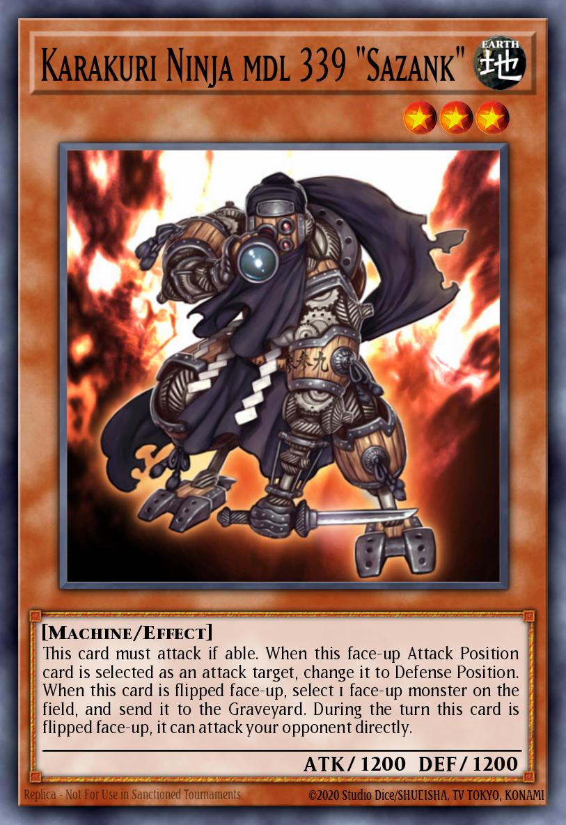 Karakuri Ninja mdl 339 "Sazank" Yu-Gi-Oh card