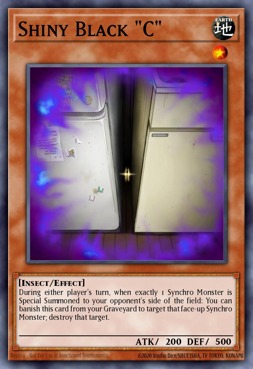 Shiny Black "C" Yu-Gi-Oh card