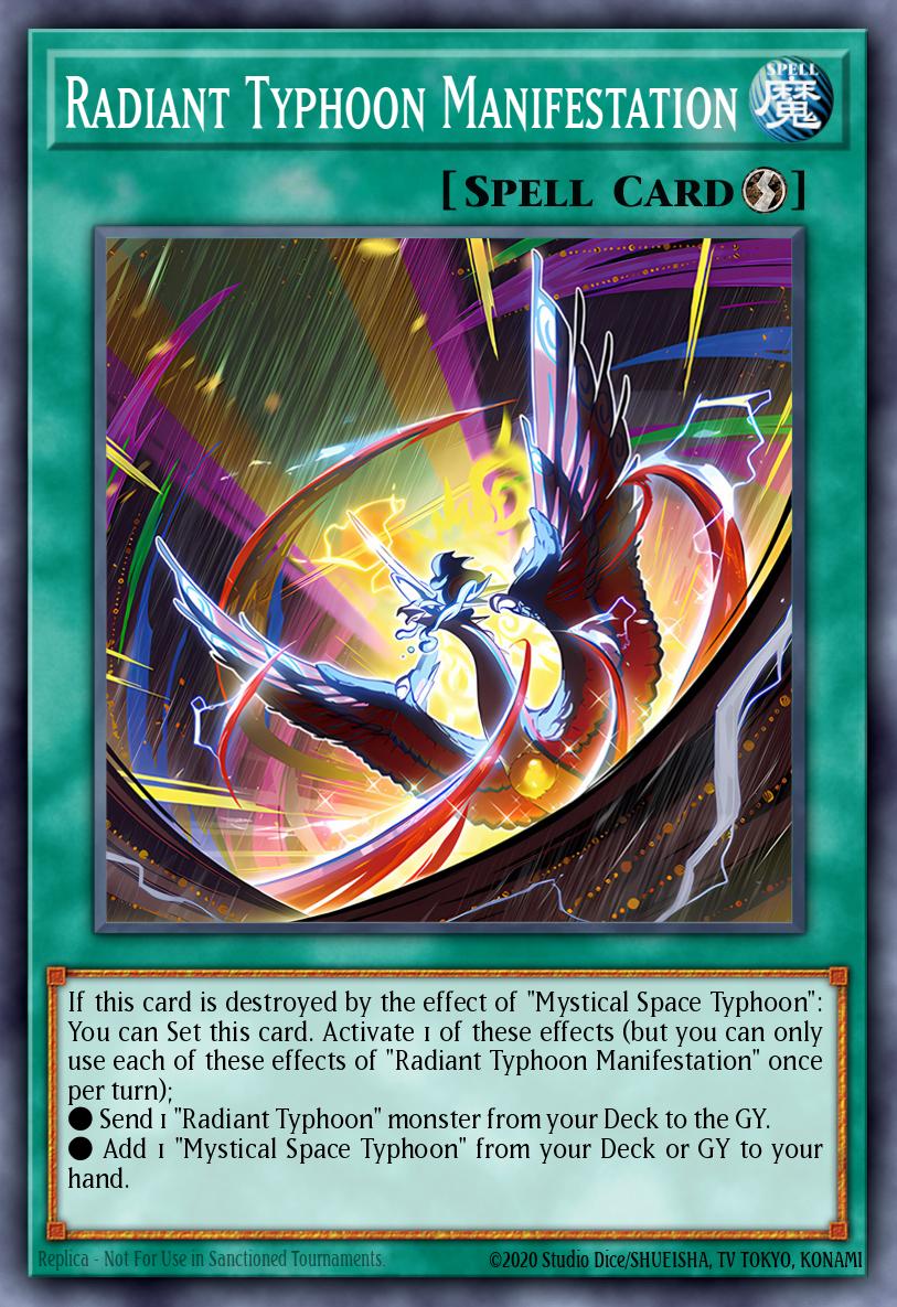 Radiant Typhoon Manifestation Yu-Gi-Oh card