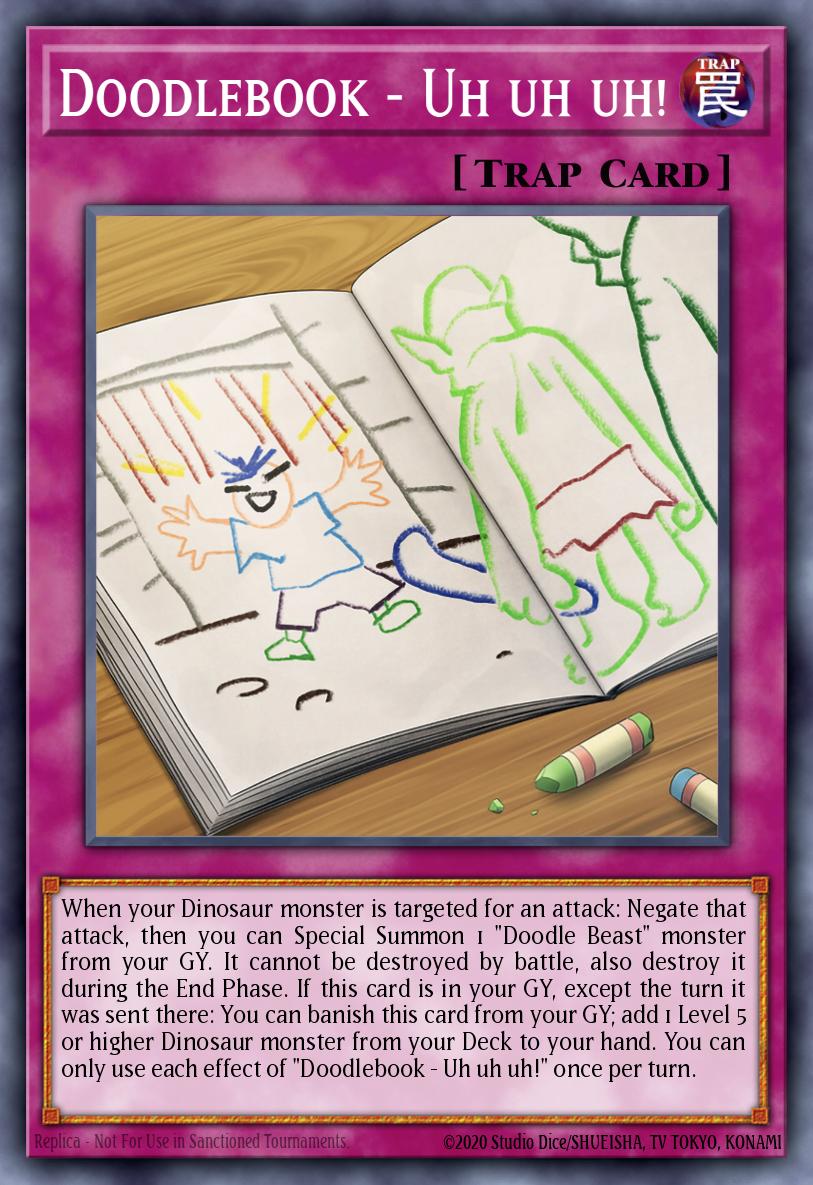 Doodlebook - Uh uh uh! Yu-Gi-Oh card