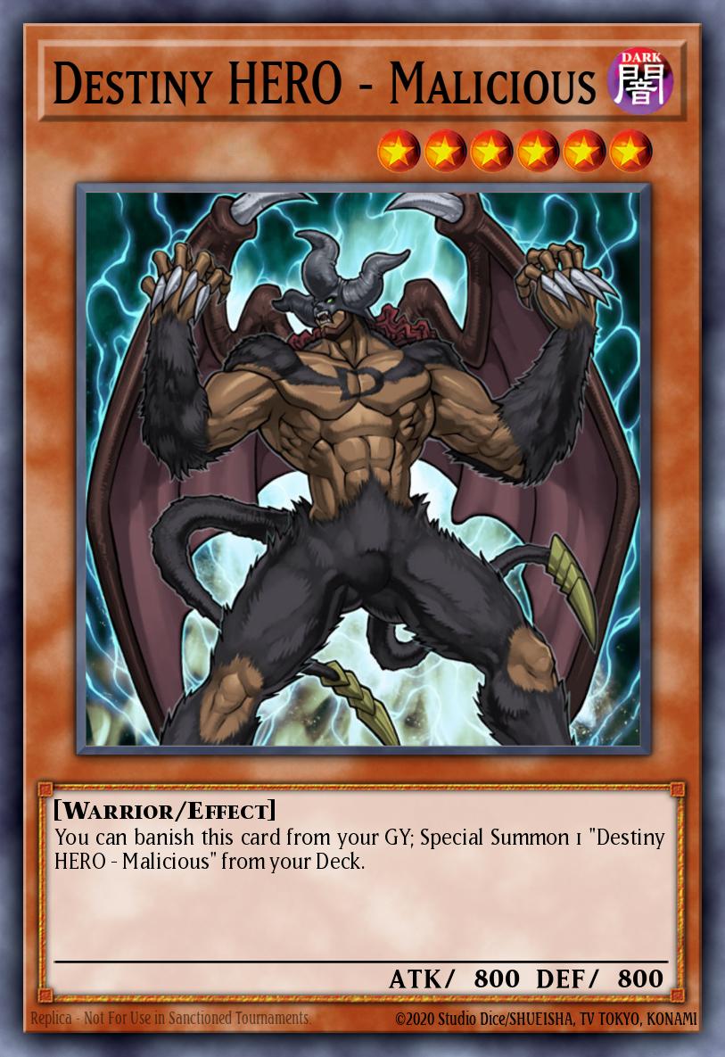 Destiny HERO - Malicious Yu-Gi-Oh card