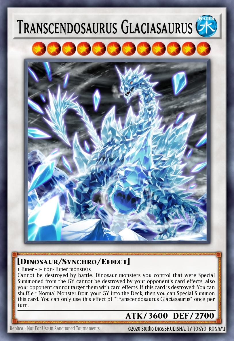 Transcendosaurus Glaciasaurus Yu-Gi-Oh card