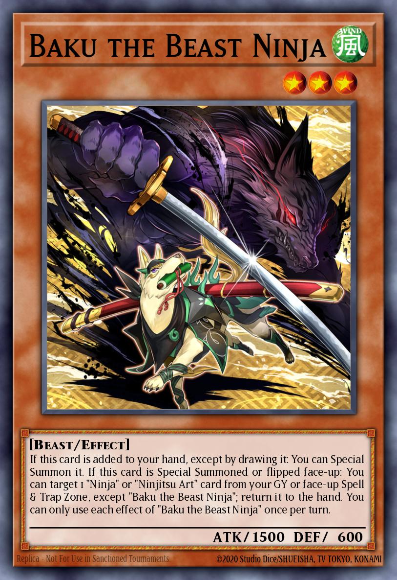 Baku the Beast Ninja Yu-Gi-Oh card