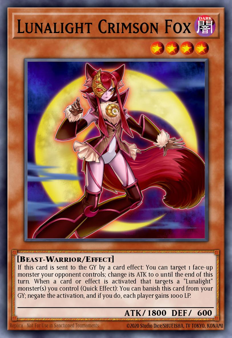 Lunalight Crimson Fox Yu-Gi-Oh card