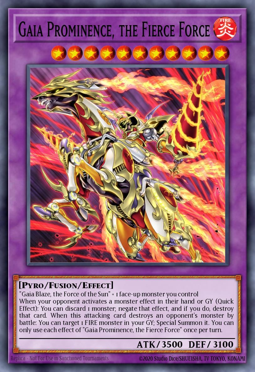 Gaia Prominence, the Fierce Force Yu-Gi-Oh card