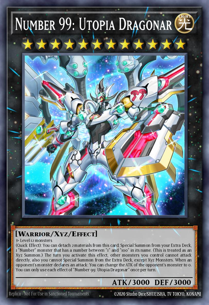 Number 99: Utopia Dragonar Yu-Gi-Oh card