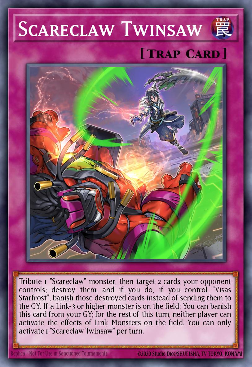 Scareclaw Twinsaw Yu-Gi-Oh card