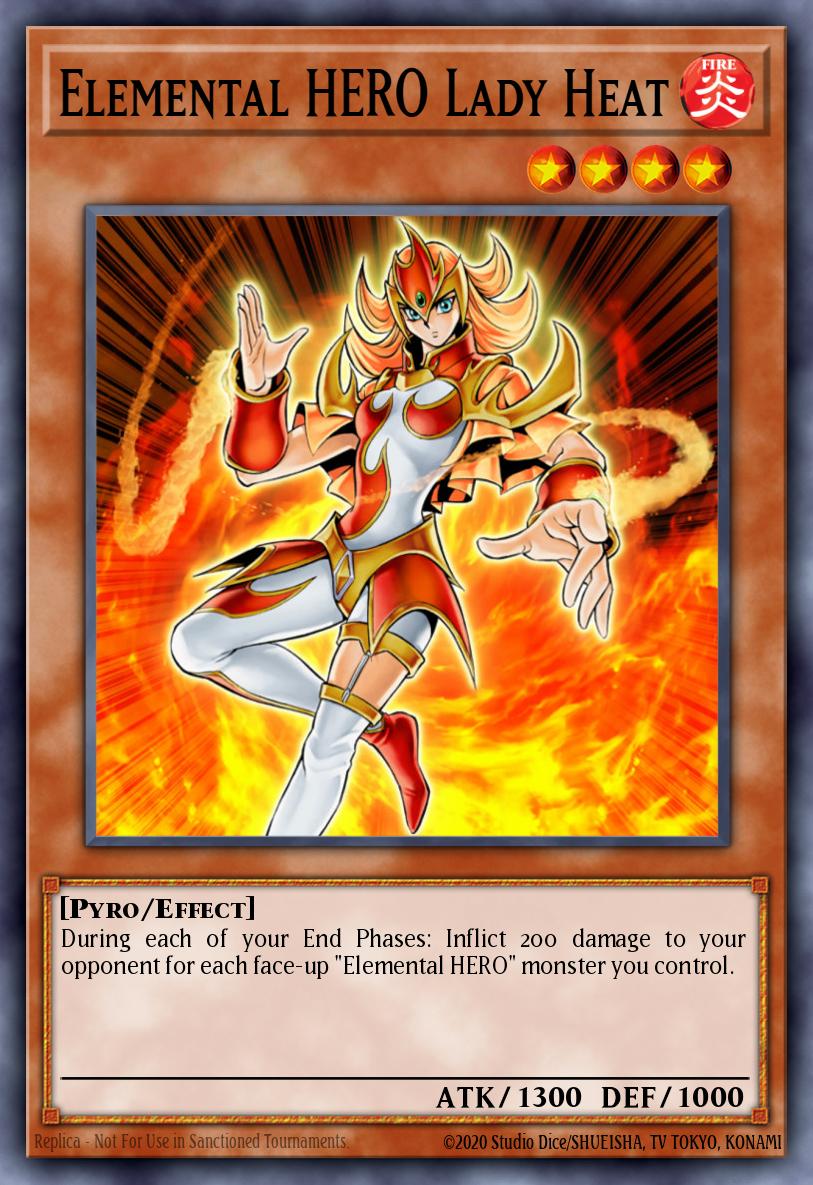 Elemental HERO Lady Heat Yu-Gi-Oh card