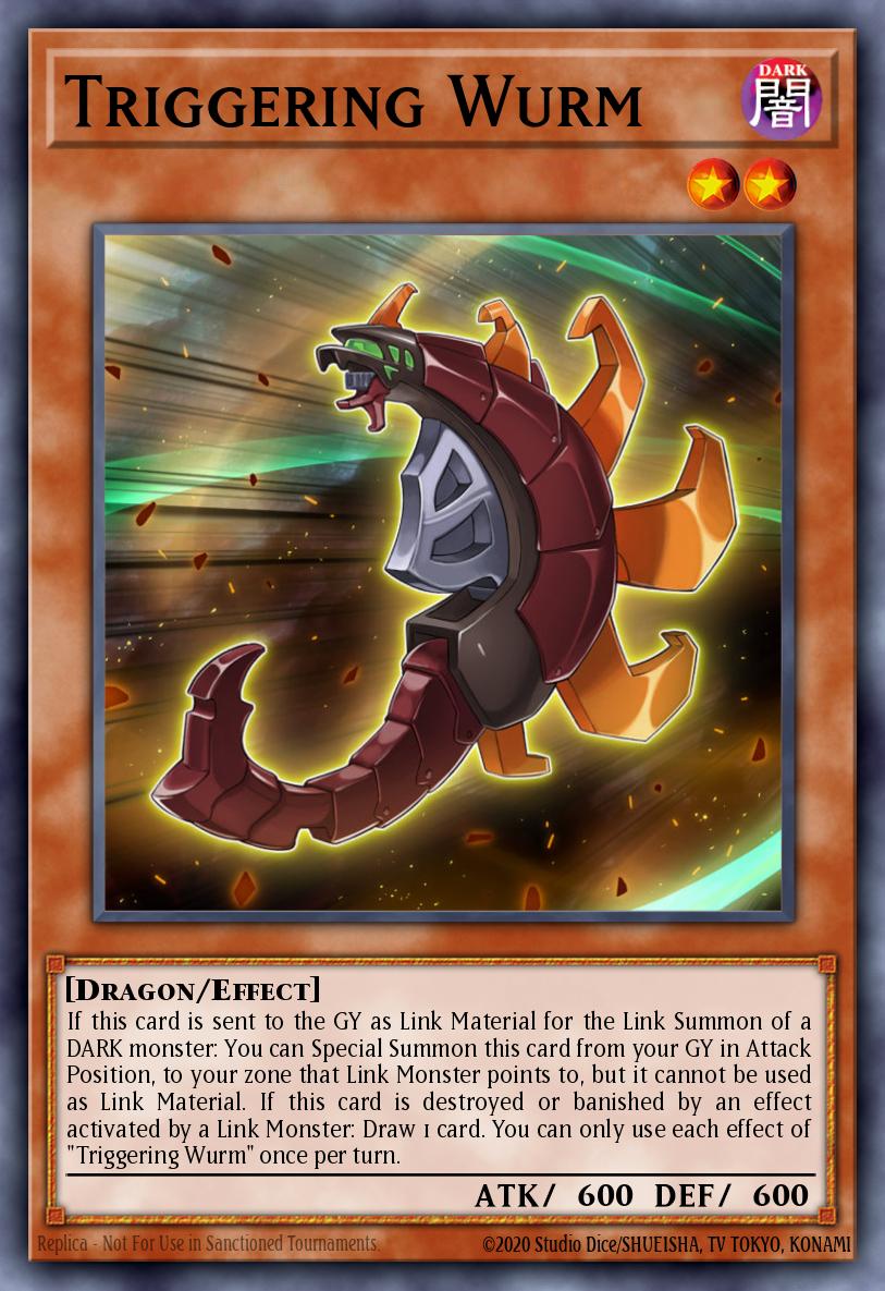 Triggering Wurm Yu-Gi-Oh card