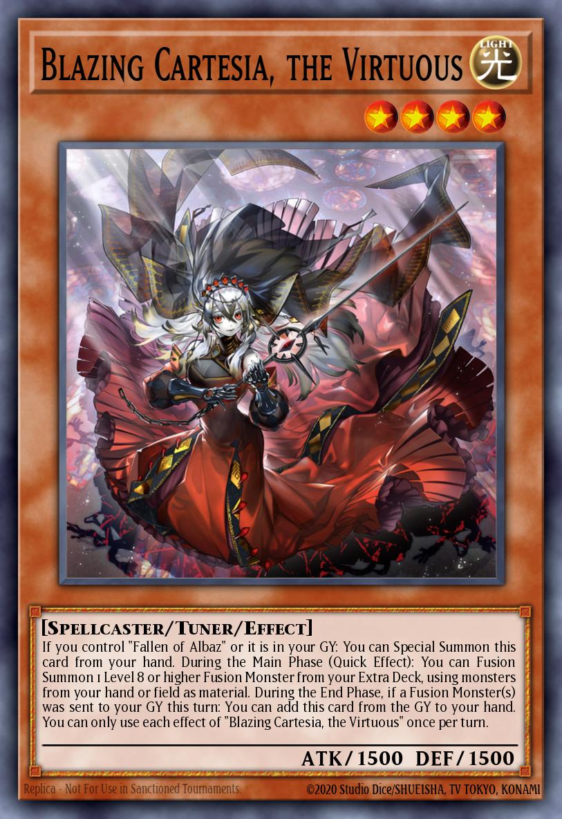 Blazing Cartesia, the Virtuous Yu-Gi-Oh card