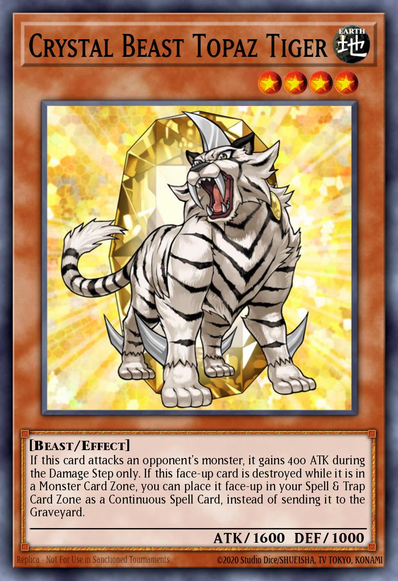 Crystal Beast Topaz Tiger Yu-Gi-Oh card