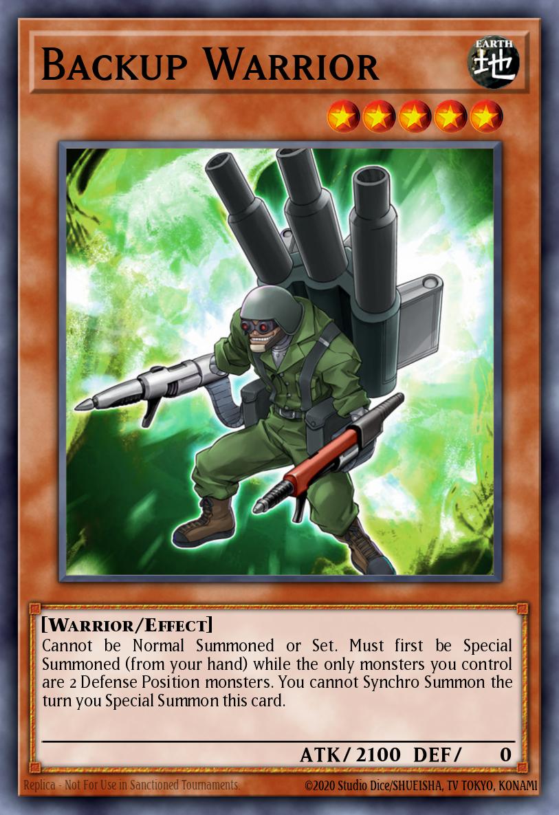 Backup Warrior Yu-Gi-Oh card