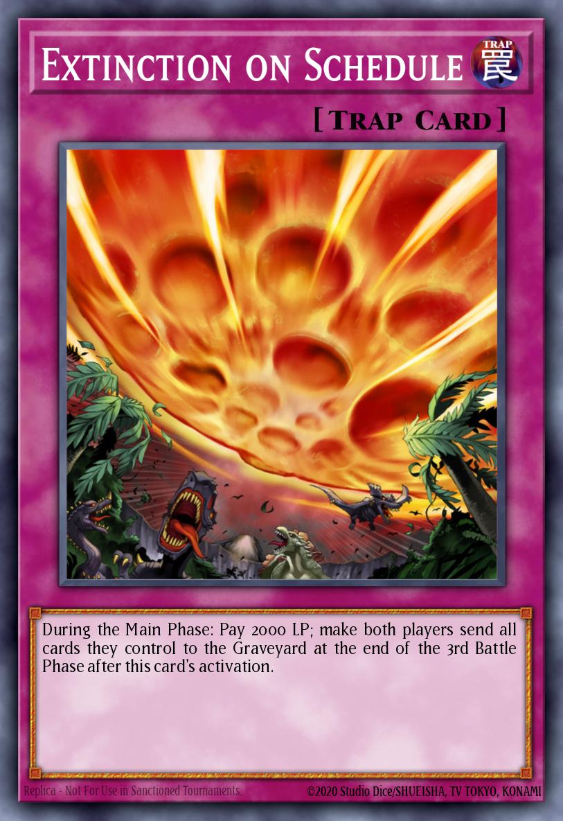 Extinction on Schedule Yu-Gi-Oh card