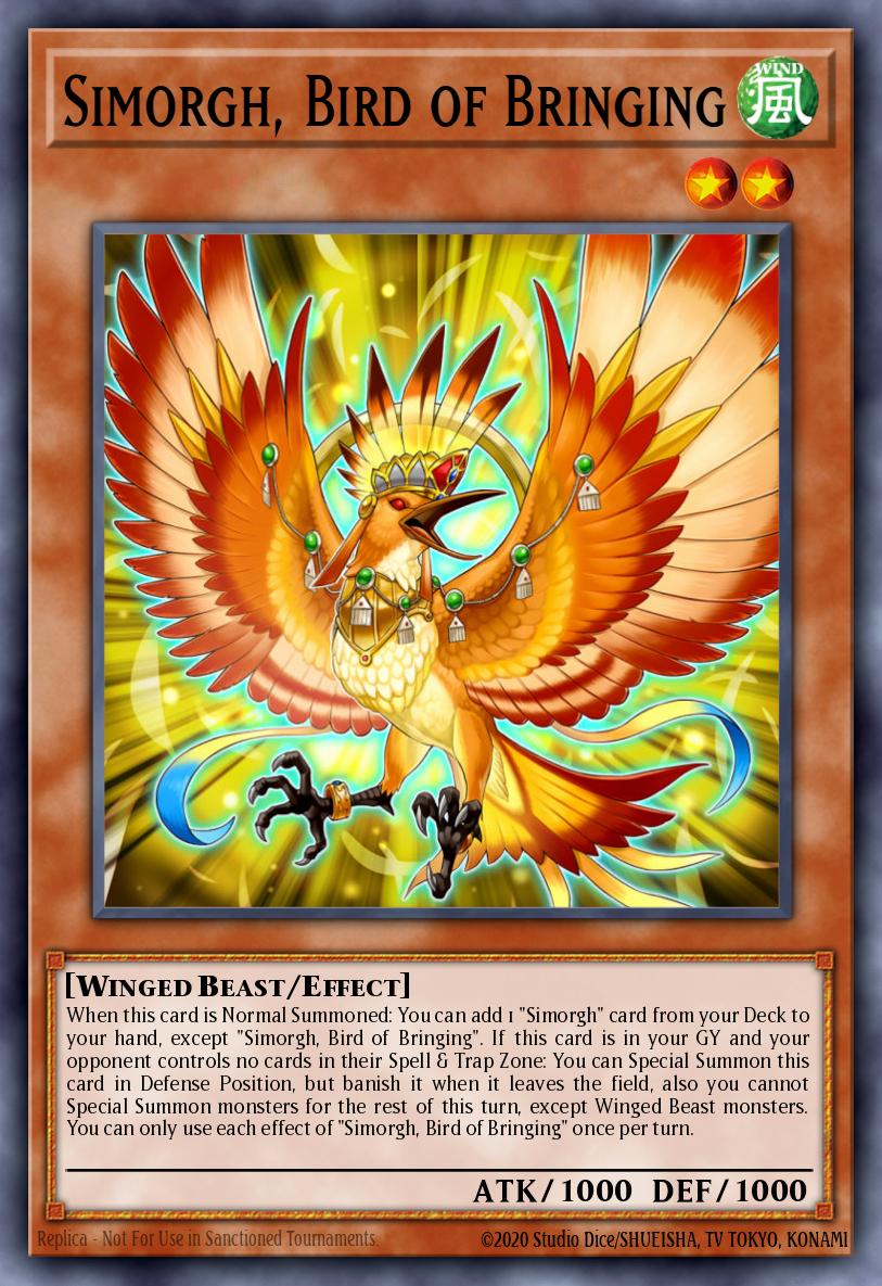 Simorgh, Bird of Bringing Yu-Gi-Oh card