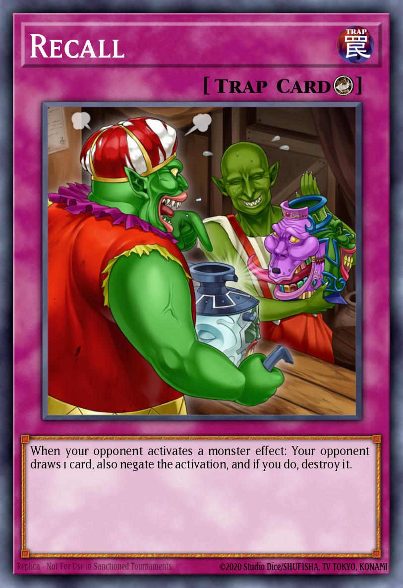 Recall Yu-Gi-Oh card