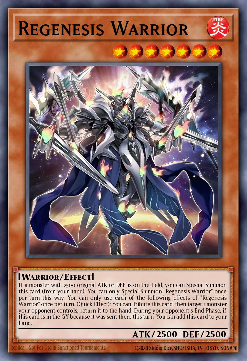 Regenesis Warrior Yu-Gi-Oh card