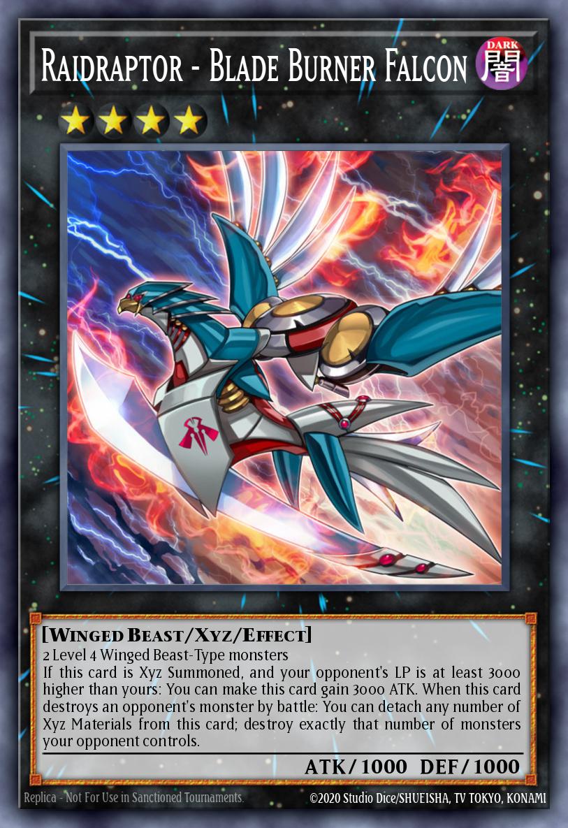 Raidraptor - Blade Burner Falcon Yu-Gi-Oh card