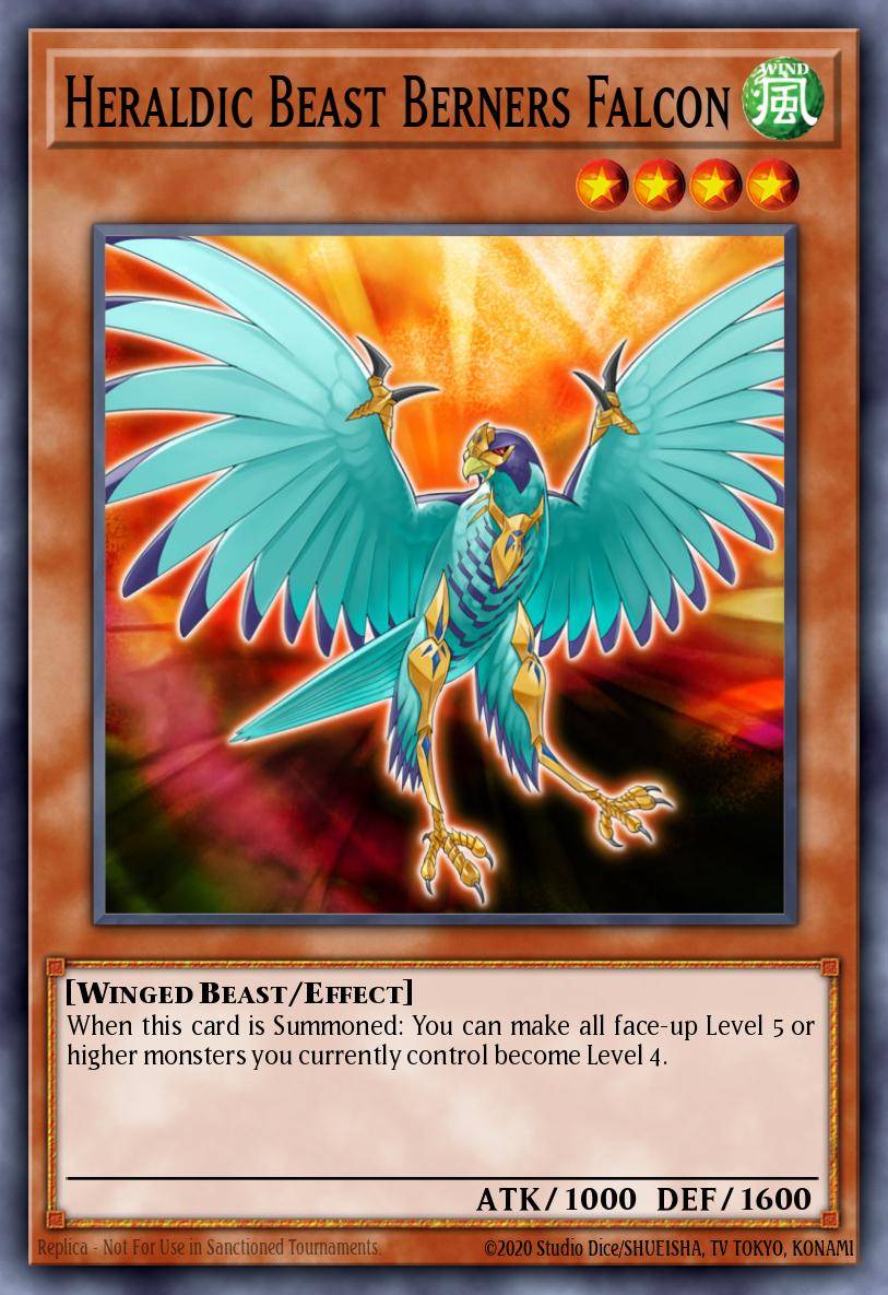 Heraldic Beast Berners Falcon Yu-Gi-Oh card
