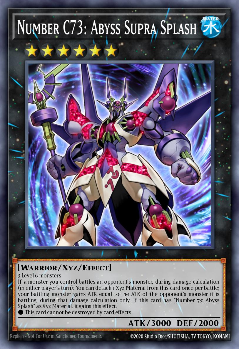 Number C73: Abyss Supra Splash Yu-Gi-Oh card