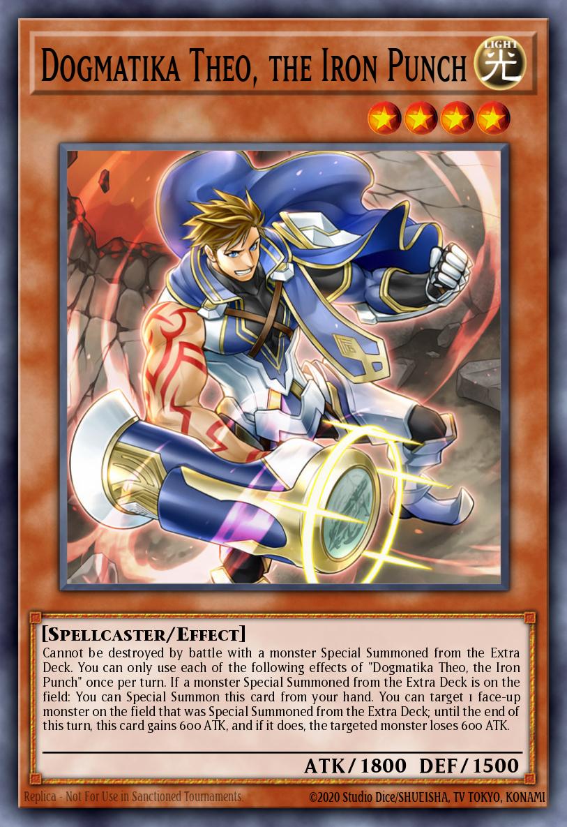 Dogmatika Theo, the Iron Punch Yu-Gi-Oh card
