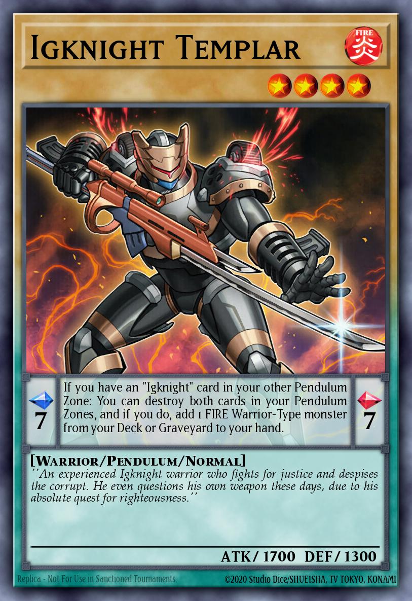 Igknight Templar Yu-Gi-Oh card