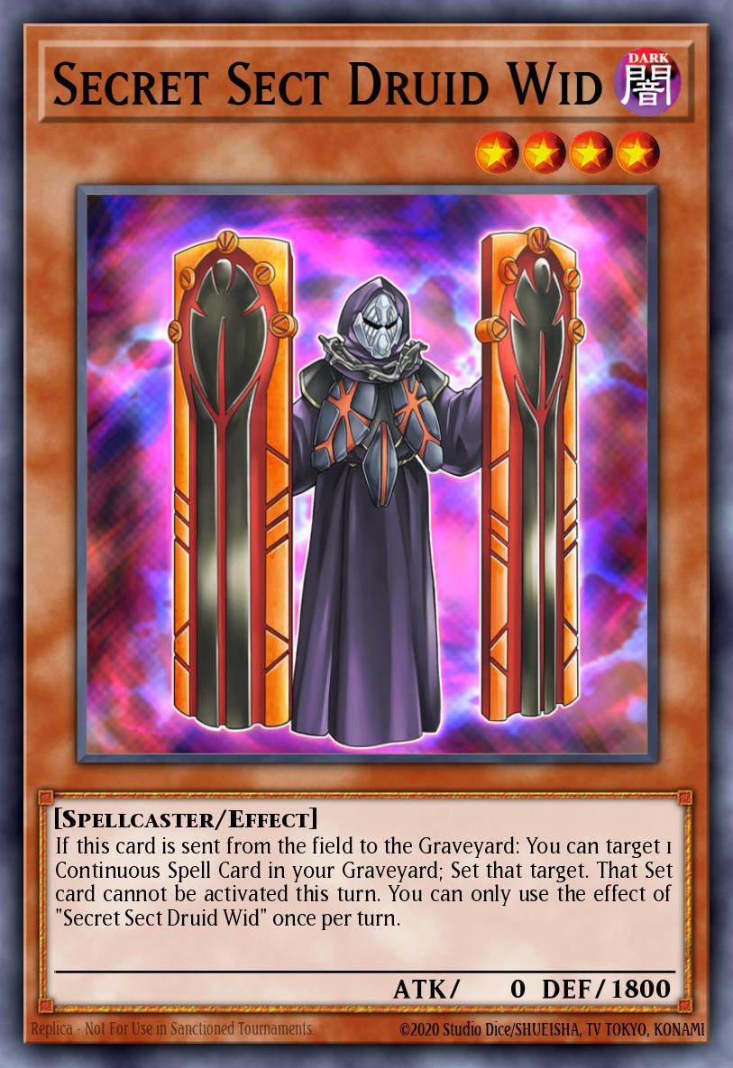 Secret Sect Druid Wid Yu-Gi-Oh card