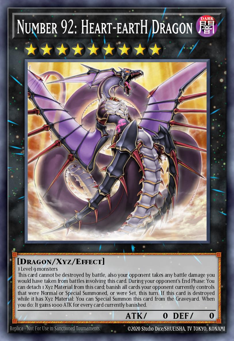 Number 92: Heart-eartH Dragon Yu-Gi-Oh card