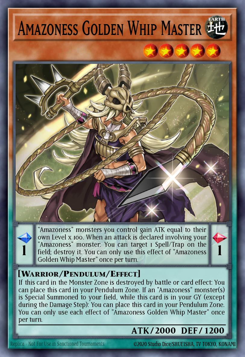 Amazoness Golden Whip Master Yu-Gi-Oh card