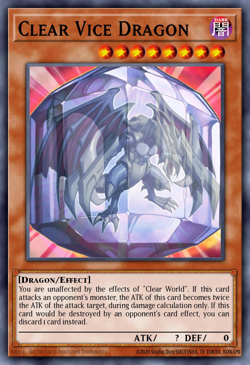 Clear Vice Dragon Yu-Gi-Oh card