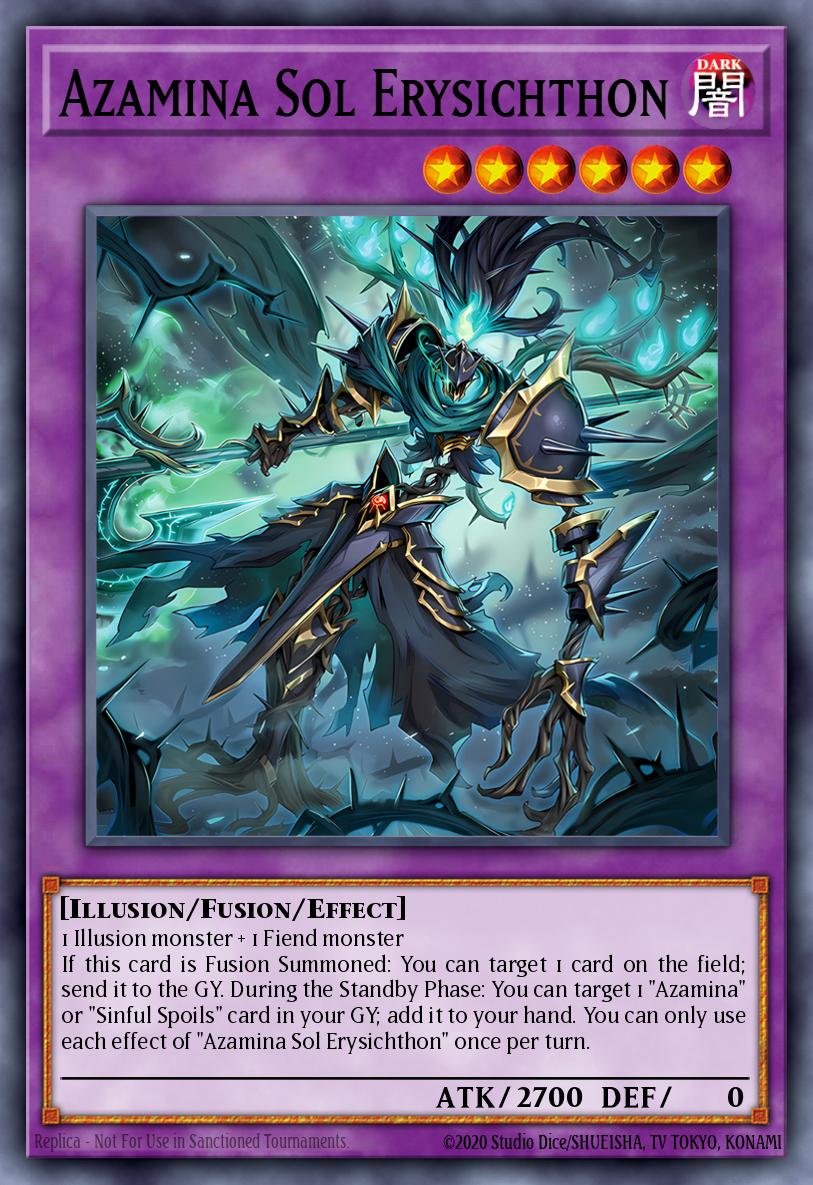 Azamina Sol Erysichthon Yu-Gi-Oh card
