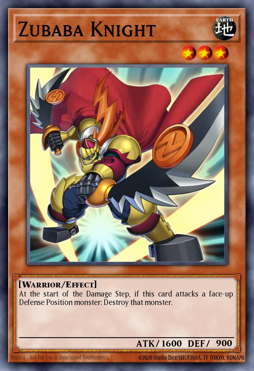 Zubaba Knight Yu-Gi-Oh card