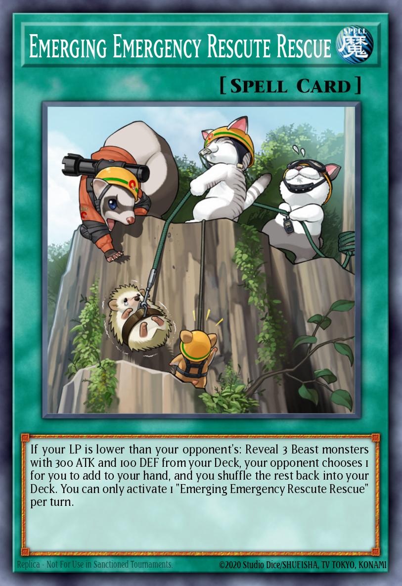 Emerging Emergency Rescute Rescue Yu-Gi-Oh card