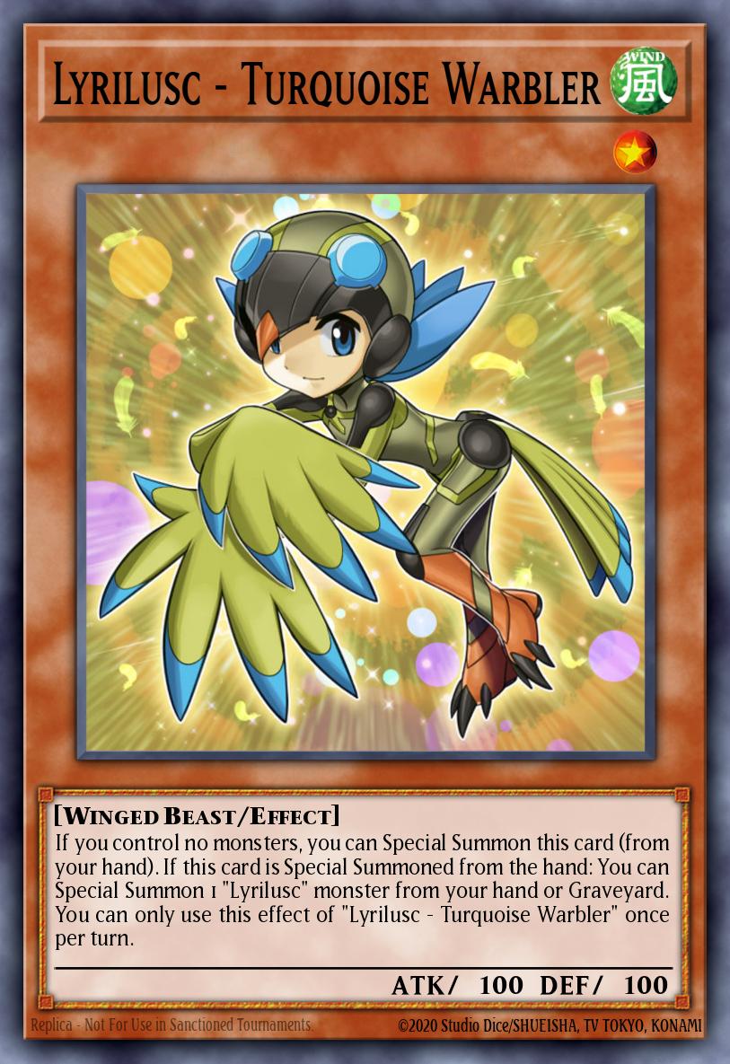 Lyrilusc - Turquoise Warbler Yu-Gi-Oh card