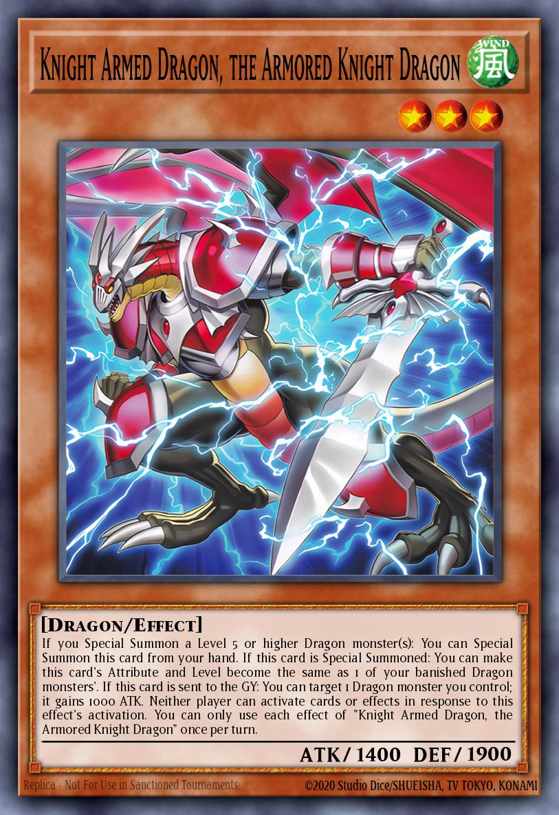 Knight Armed Dragon, the Armored Knight Dragon Yu-Gi-Oh card