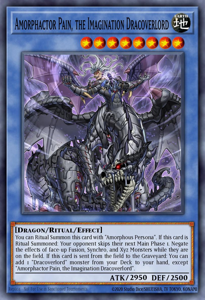 Amorphactor Pain, the Imagination Dracoverlord Yu-Gi-Oh card