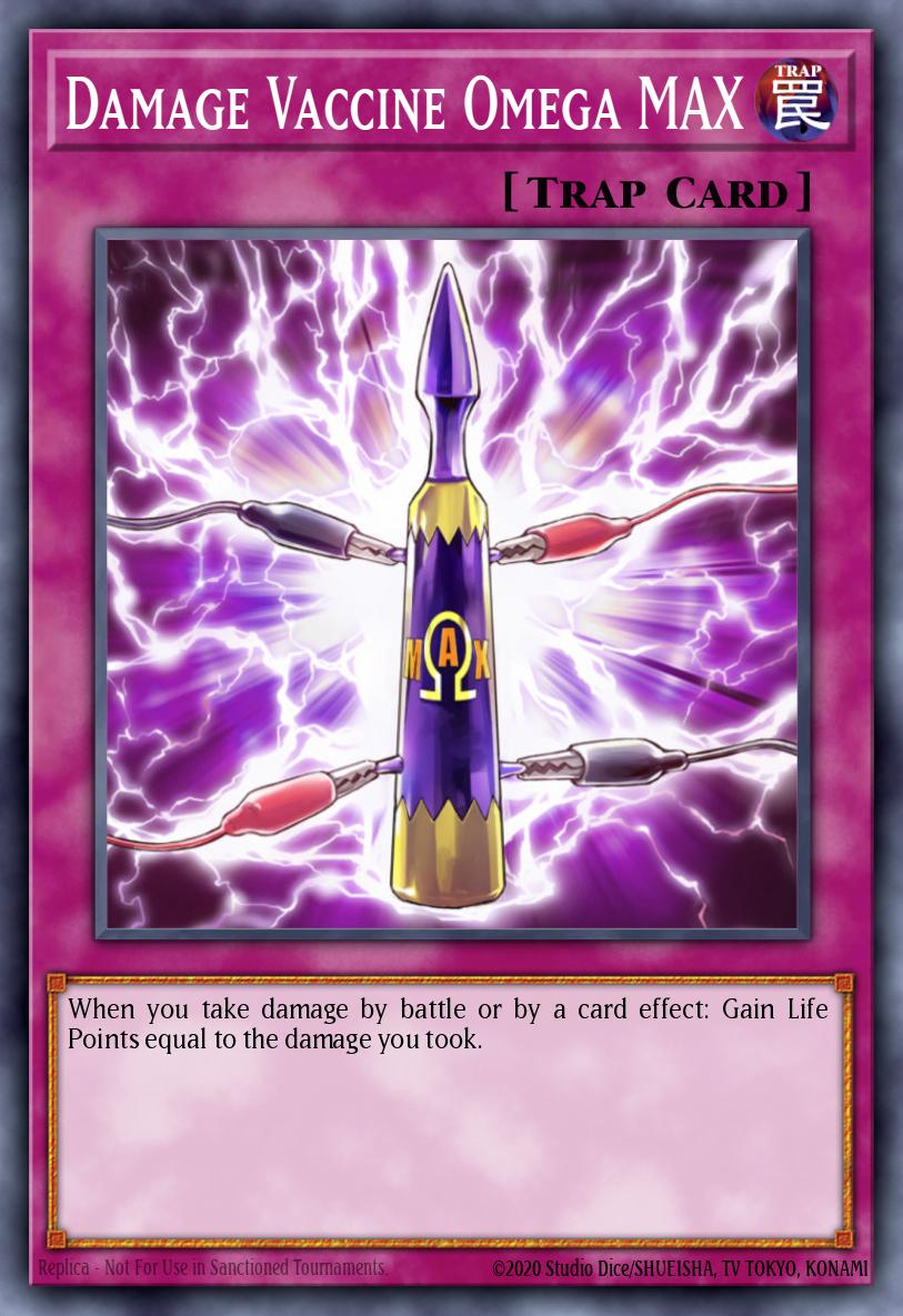 Damage Vaccine Omega MAX Yu-Gi-Oh card