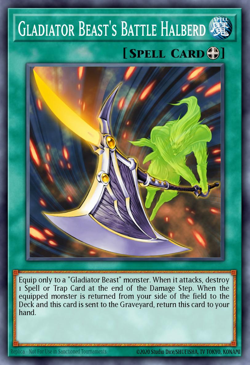 Gladiator Beast's Battle Halberd Yu-Gi-Oh card