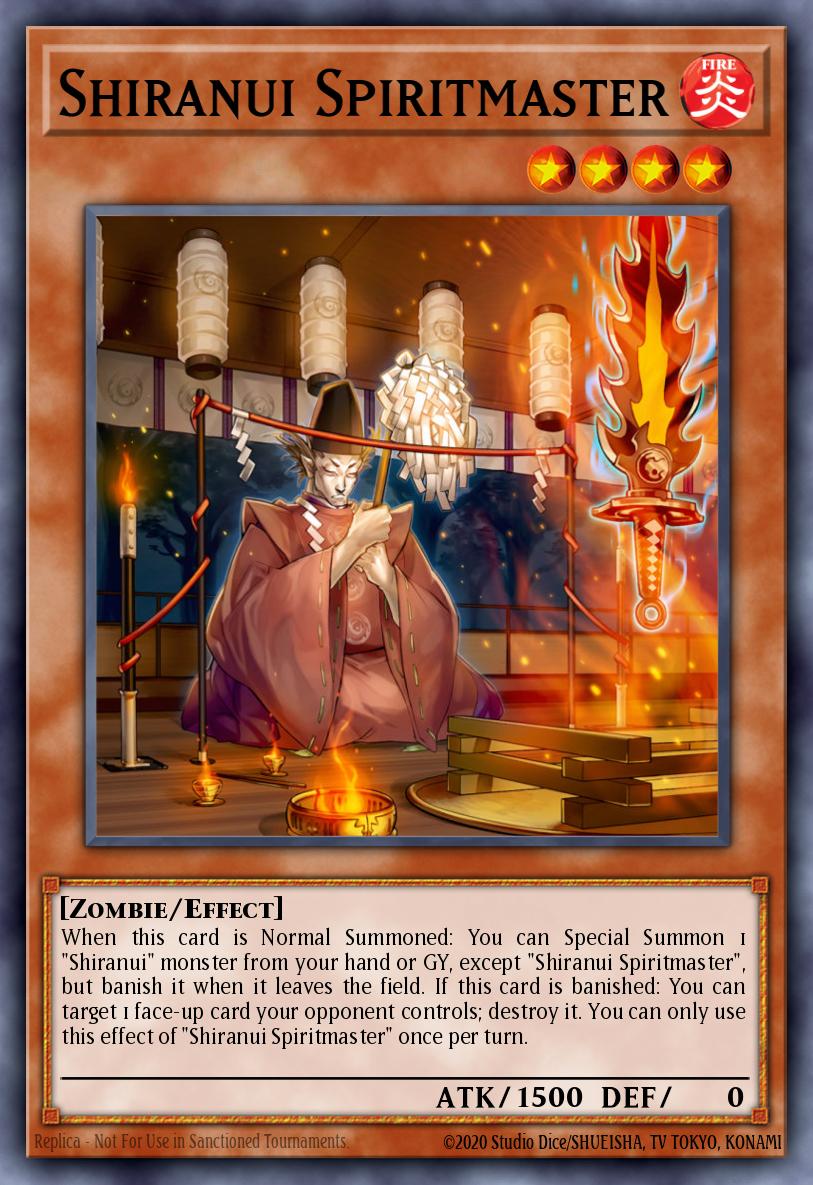 Shiranui Spiritmaster Yu-Gi-Oh card